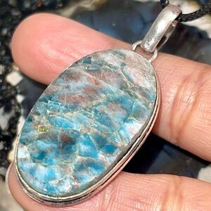 Blue Apatite Pendant 2”